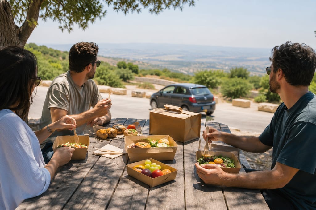 רול מרקט בע"מ עצירת אוכל מסודרת בנקודת תצפית במהלך טיול בישראל